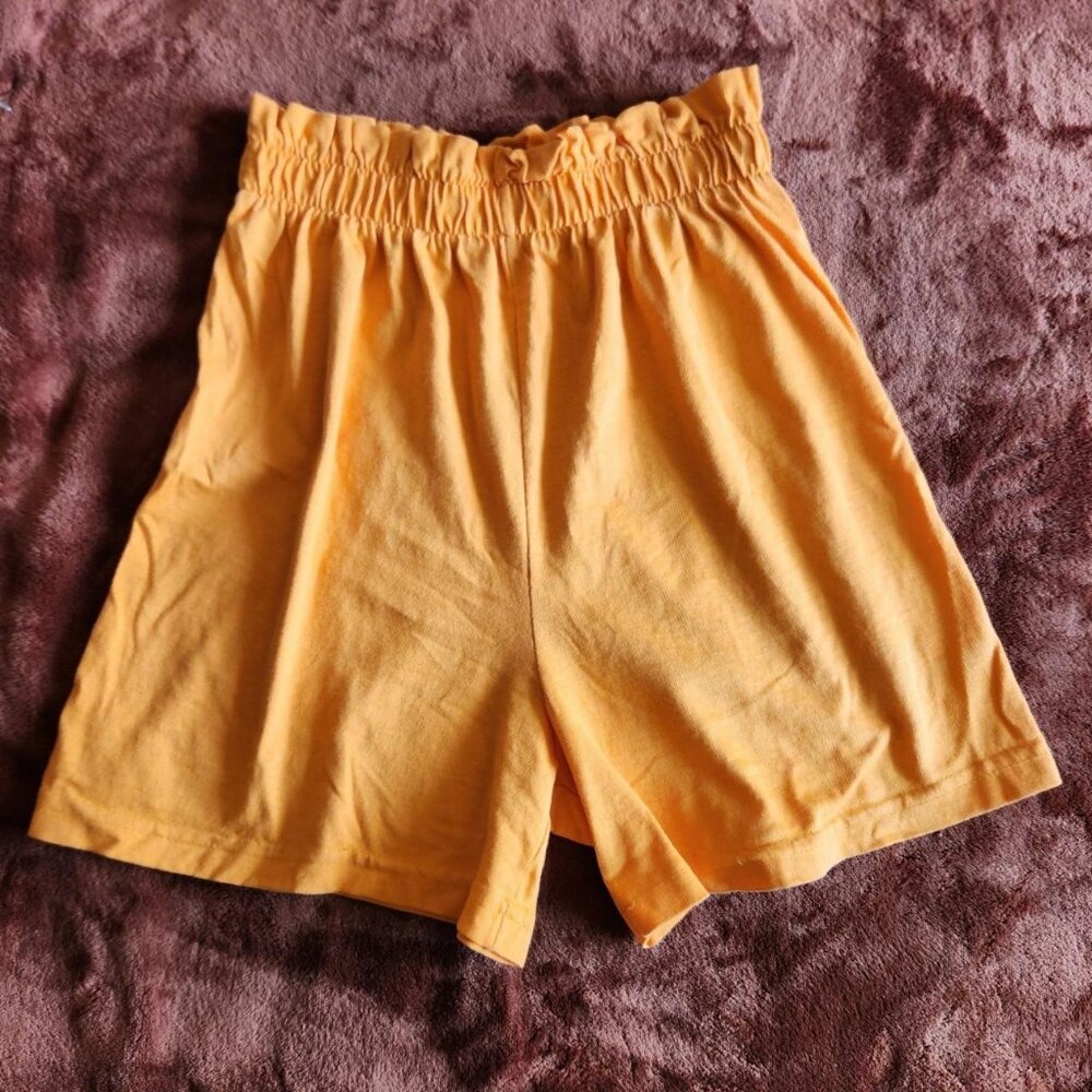 Early 90's Vintage PALMETTOS Orange High Waist Shorts. 100% Cotton. GIRLS MEDIUM